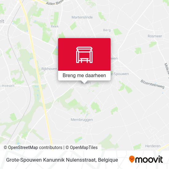 Grote-Spouwen Kanunnik Nulensstraat kaart