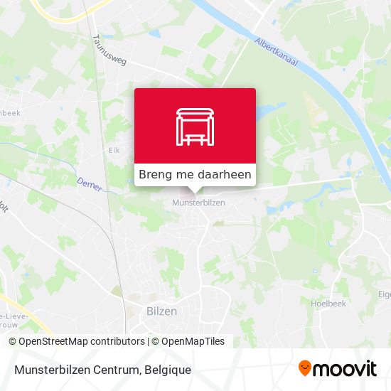 Munsterbilzen Centrum kaart