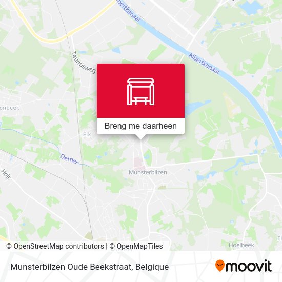 Munsterbilzen Oude Beekstraat kaart