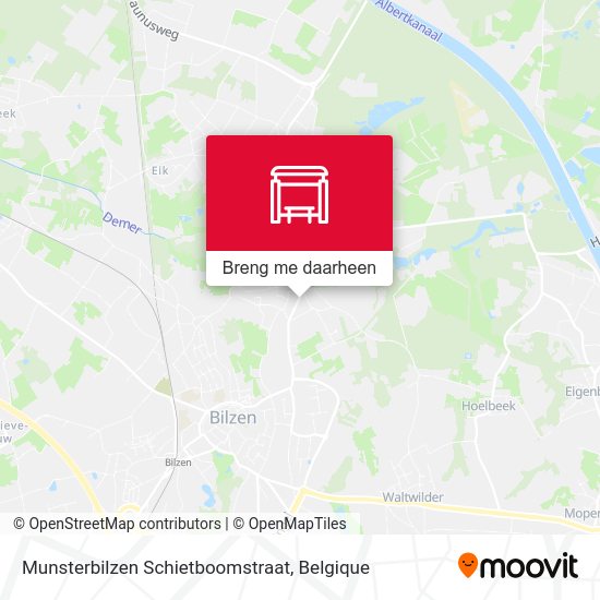 Munsterbilzen Schietboomstraat kaart