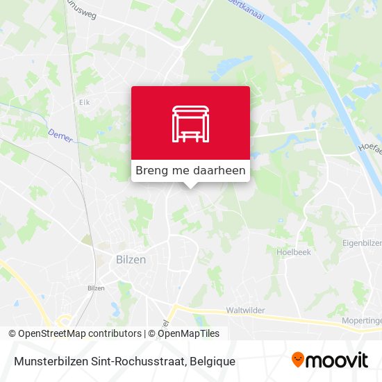 Munsterbilzen Sint-Rochusstraat kaart