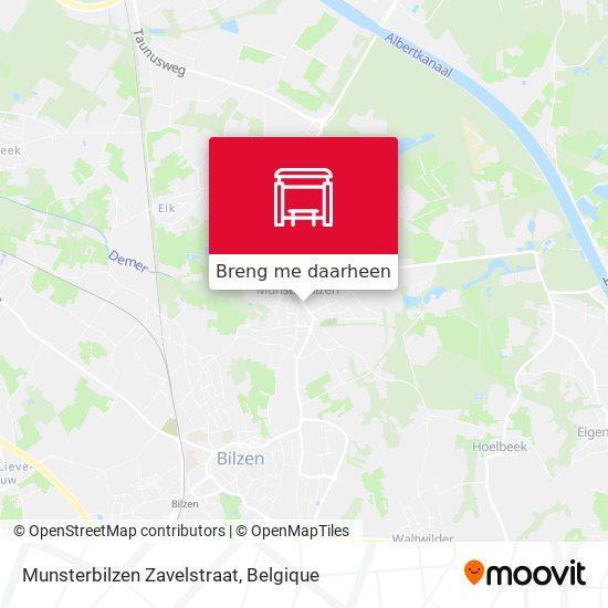 Munsterbilzen Zavelstraat kaart