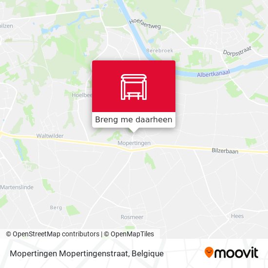 Mopertingen Mopertingenstraat kaart