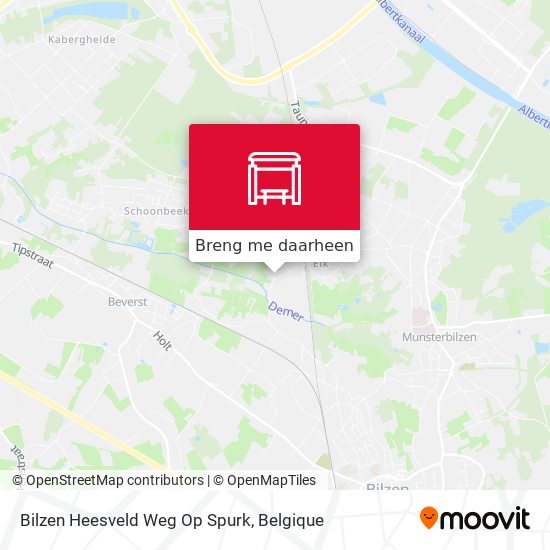 Bilzen Heesveld Weg Op Spurk kaart