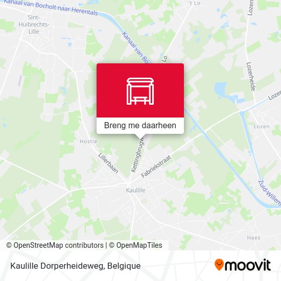 Kaulille Dorperheideweg kaart