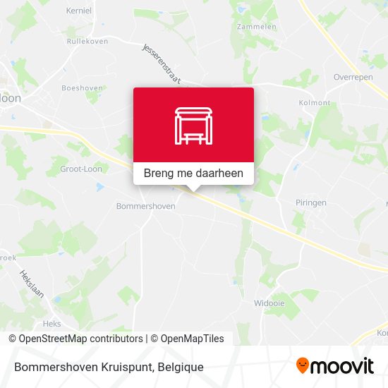Bommershoven Kruispunt kaart