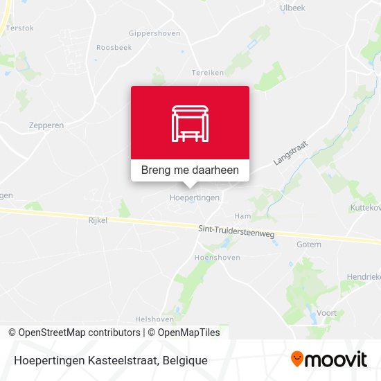Hoepertingen Kasteelstraat kaart