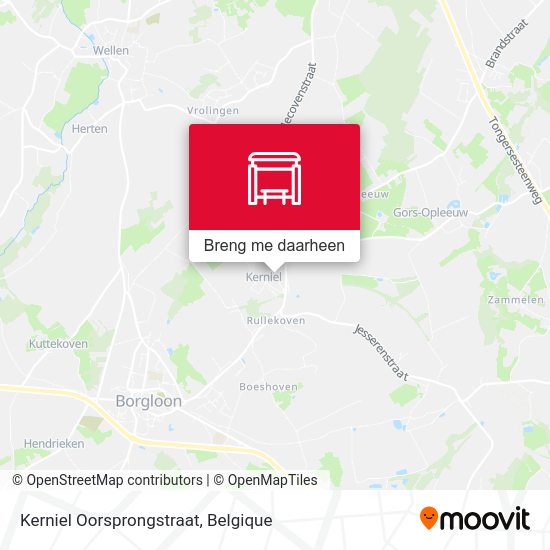 Kerniel Oorsprongstraat kaart