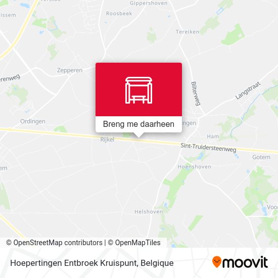 Hoepertingen Entbroek Kruispunt kaart