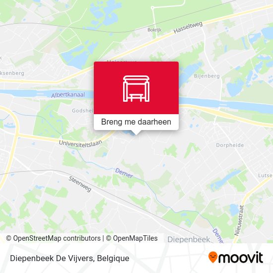 Diepenbeek De Vijvers kaart