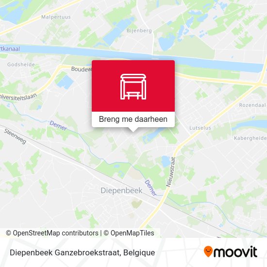 Diepenbeek Ganzebroekstraat kaart