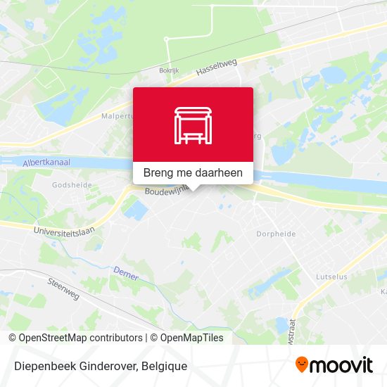 Diepenbeek Ginderover kaart