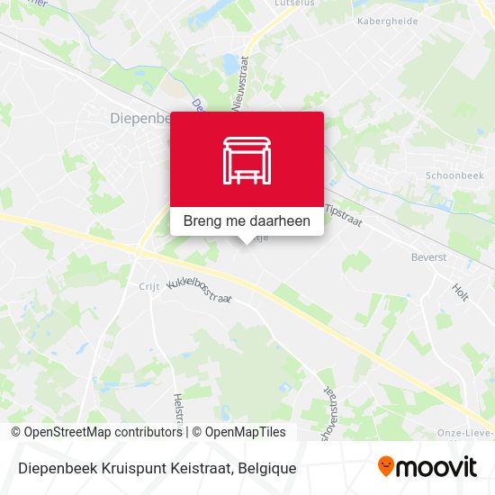 Diepenbeek Kruispunt Keistraat kaart