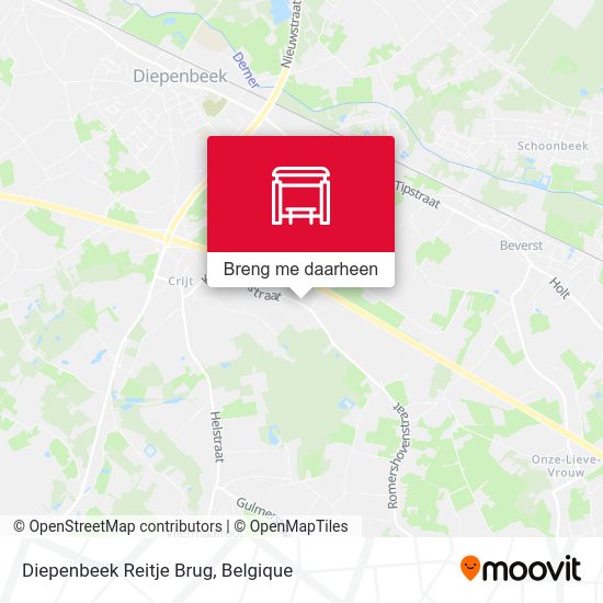 Diepenbeek Reitje Brug kaart