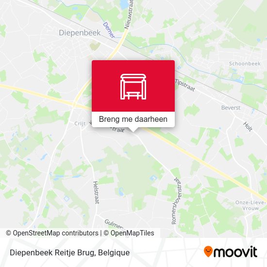 Diepenbeek Reitje Brug kaart