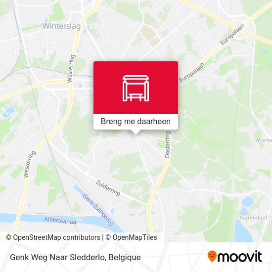 Genk Weg Naar Sledderlo kaart