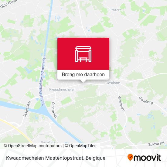 Kwaadmechelen Mastentopstraat kaart