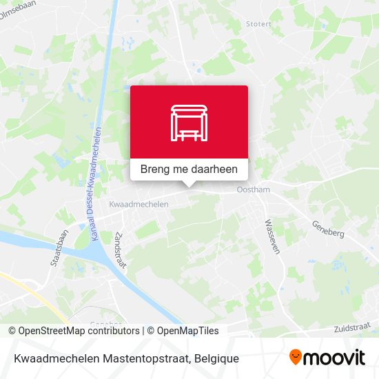 Kwaadmechelen Mastentopstraat kaart