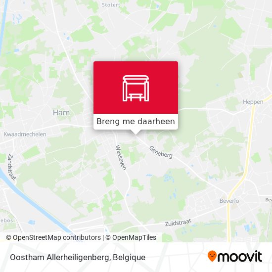 Oostham Allerheiligenberg kaart