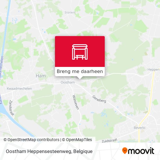 Oostham Heppensesteenweg kaart