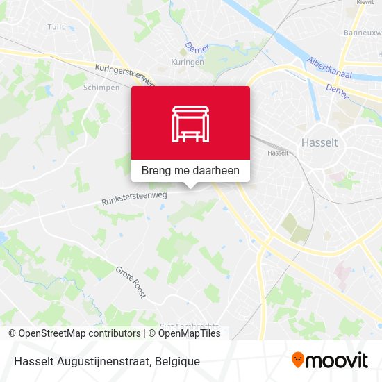 Hasselt Augustijnenstraat kaart