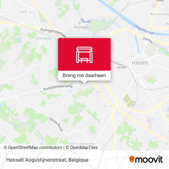 Hasselt Augustijnenstraat kaart