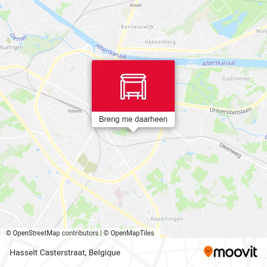 Hasselt Casterstraat kaart