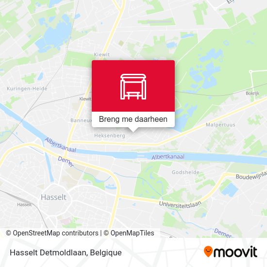 Hasselt Detmoldlaan kaart