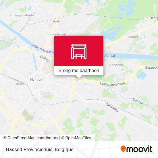 Hasselt Provinciehuis kaart