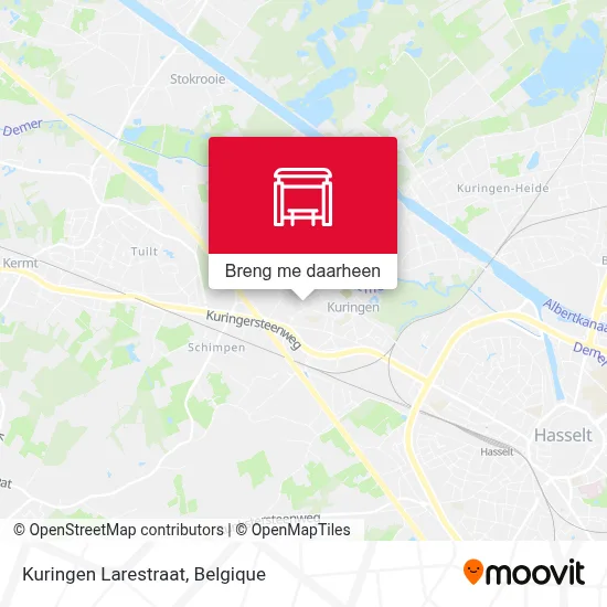 Kuringen Larestraat kaart