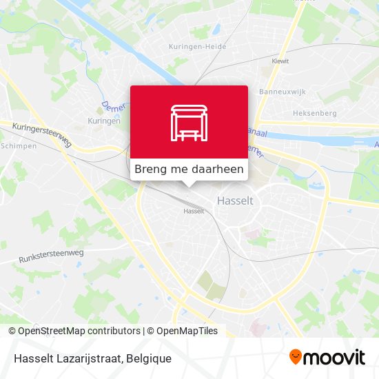 Hasselt Lazarijstraat kaart