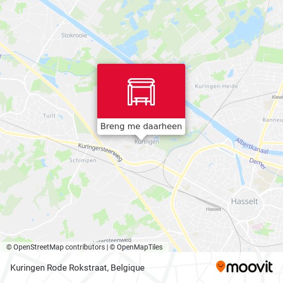 Kuringen Rode Rokstraat kaart