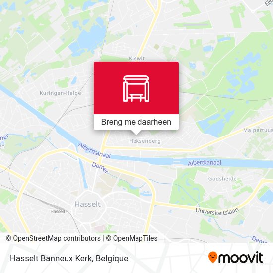 Hasselt Banneux Kerk kaart