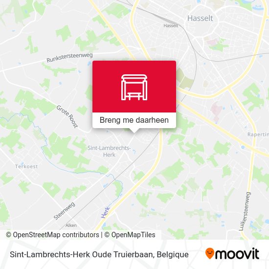 Sint-Lambrechts-Herk Oude Truierbaan kaart