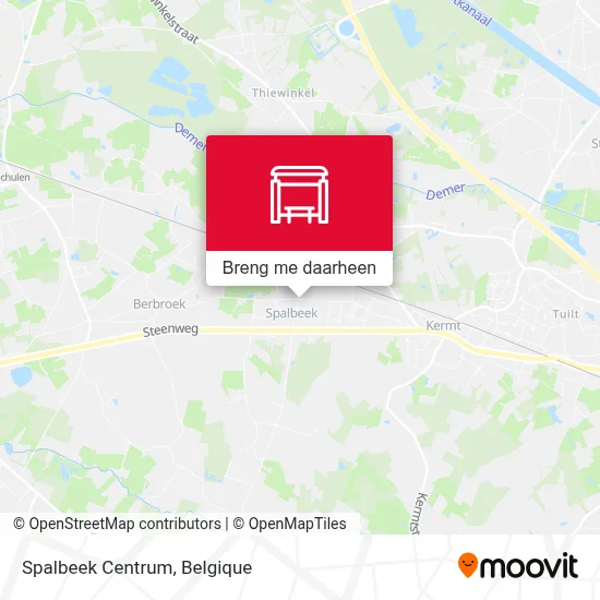 Spalbeek Centrum kaart