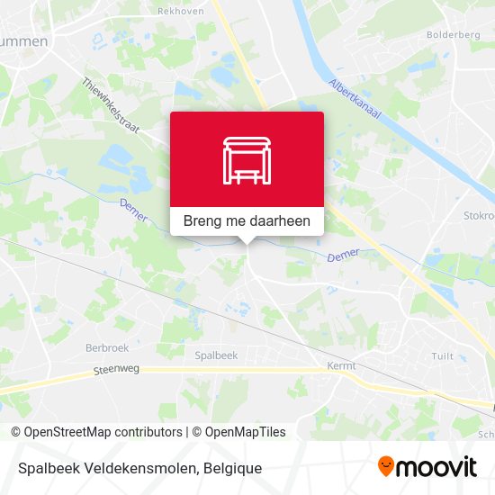 Spalbeek Veldekensmolen kaart