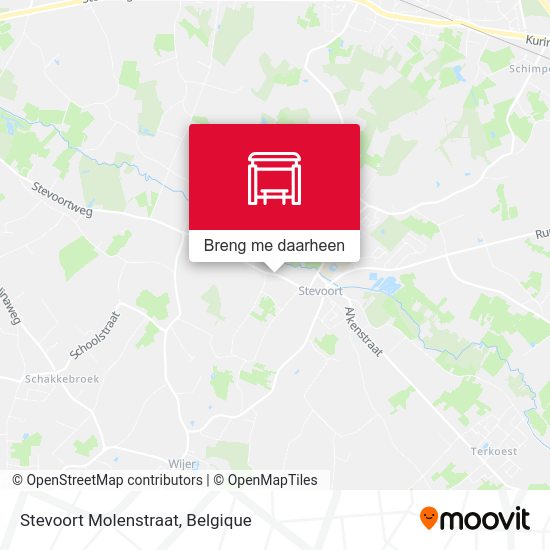 Stevoort Molenstraat kaart