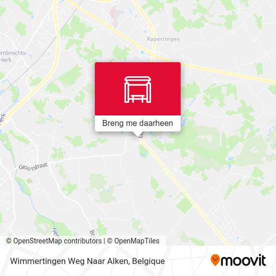 Wimmertingen Weg Naar Alken kaart