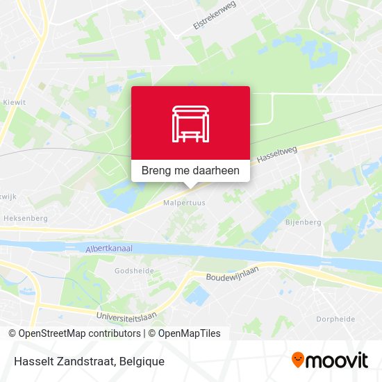Hasselt Zandstraat kaart
