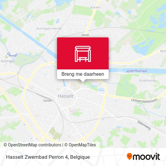 Hasselt Zwembad Perron 4 kaart