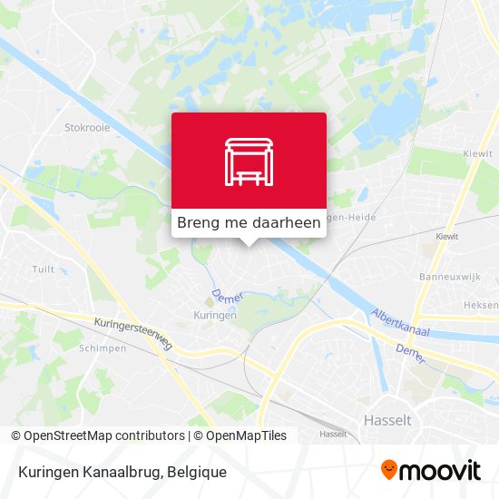 Kuringen Kanaalbrug kaart