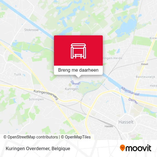 Kuringen Overdemer kaart