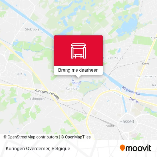 Kuringen Overdemer kaart