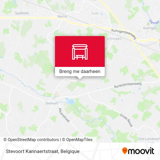 Stevoort Kannaertstraat kaart