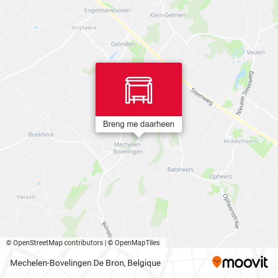 Mechelen-Bovelingen De Bron kaart