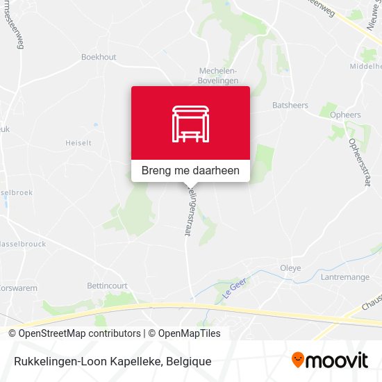 Rukkelingen-Loon Kapelleke kaart