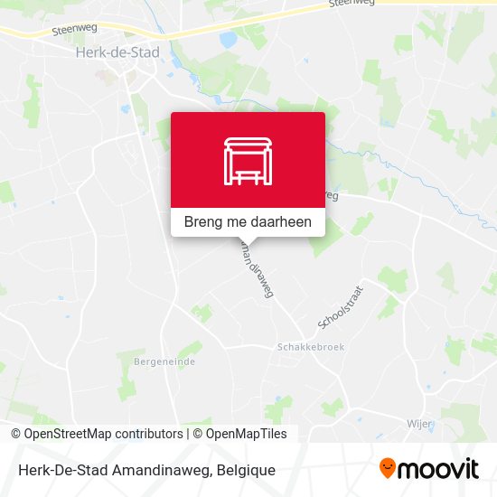 Herk-De-Stad Amandinaweg kaart