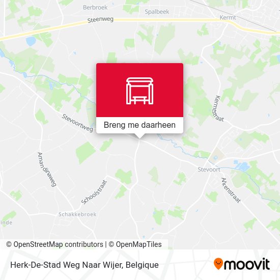 Herk-De-Stad Weg Naar Wijer kaart