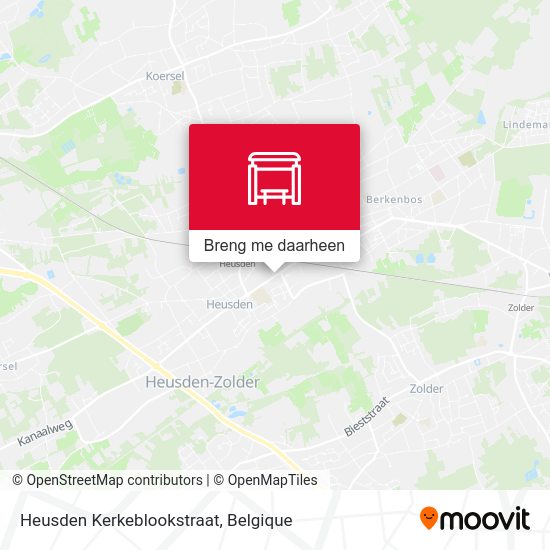 Heusden Kerkeblookstraat kaart