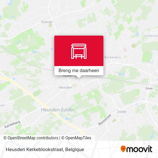 Heusden Kerkeblookstraat kaart